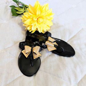 LILIANA Bow Jelli Flat Sandals Sz 7